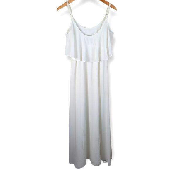 Show Me Your Mumu Caitlin Ruffle Maxi Dress Size Small White / Ivory - Picture 11 of 11